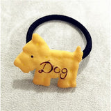 1pcs Cartoon Shape Scrunchy Girls Cute Simulated Biscuits Hair Clip Headbands Hair Tie Kids Hairclip Hair Band Hair Accessories