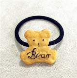 1pcs Cartoon Shape Scrunchy Girls Cute Simulated Biscuits Hair Clip Headbands Hair Tie Kids Hairclip Hair Band Hair Accessories