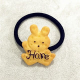 1pcs Cartoon Shape Scrunchy Girls Cute Simulated Biscuits Hair Clip Headbands Hair Tie Kids Hairclip Hair Band Hair Accessories